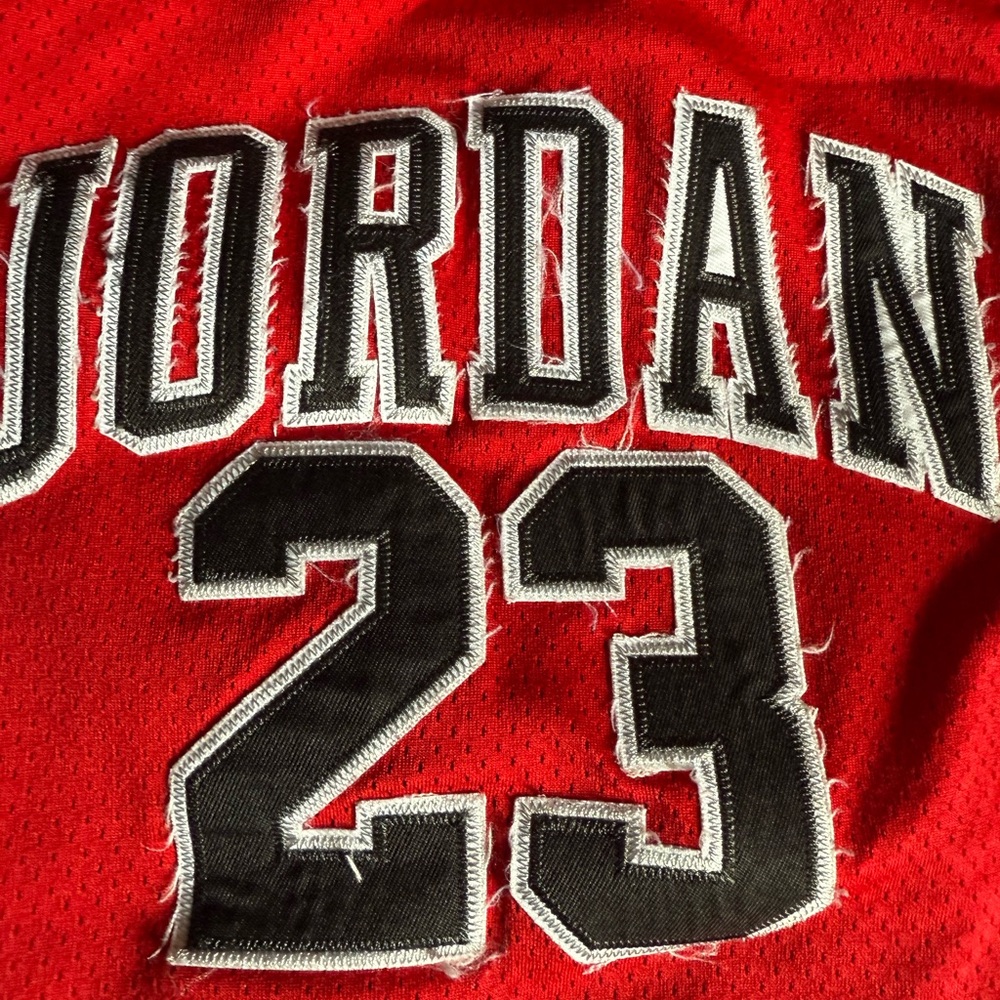 Jordan Red and Black Kids Jersey